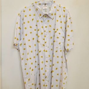 MENS PIKACHU BUTTON DOWN SHIRT